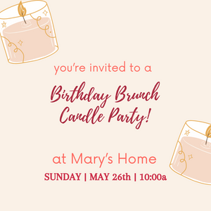 Private Party at Mary W's Home | May 26th