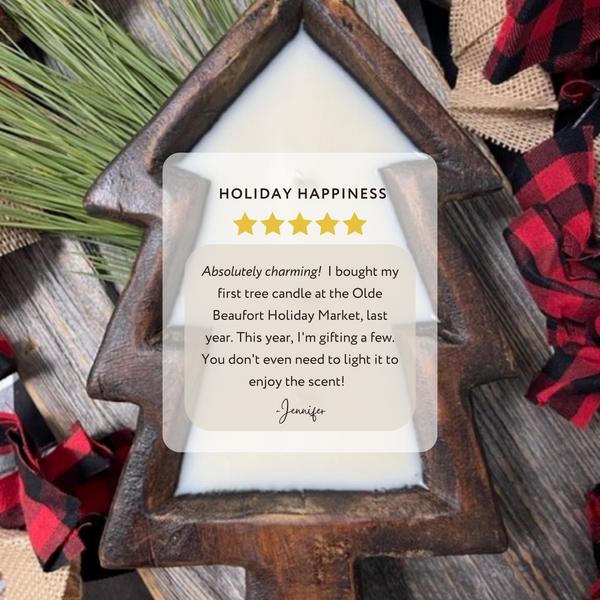 Wooden Tree Candles: CURRENTLY SOLD OUT