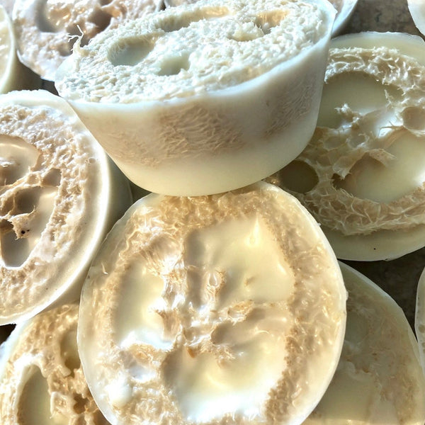 Pedi-Loofah Goats Milk Soap: Coastal Bliss Scent.