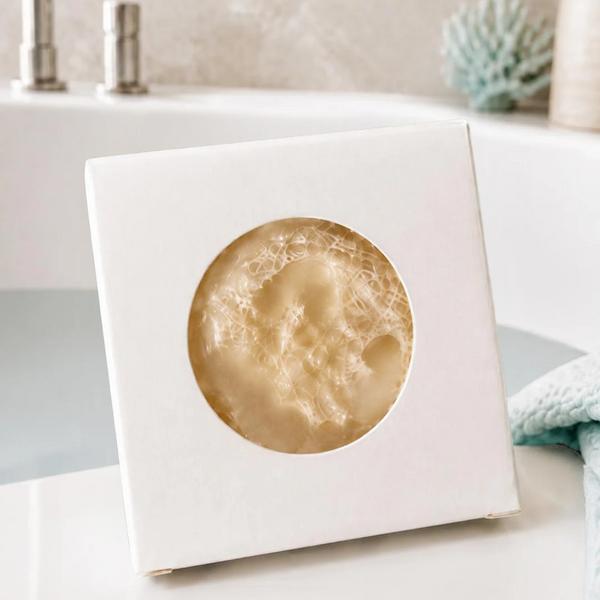 Pedi-Loofah Goats Milk Soap: Coastal Bliss Scent.