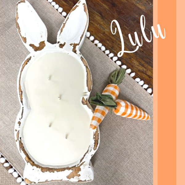 Charming Wooden Bunny Candles : Limited Availability